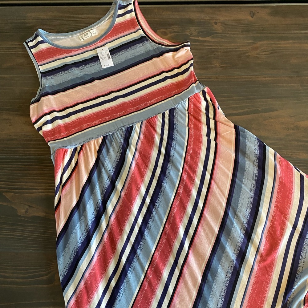 NWT Maurices 24/7 Striped Dress. Size Large